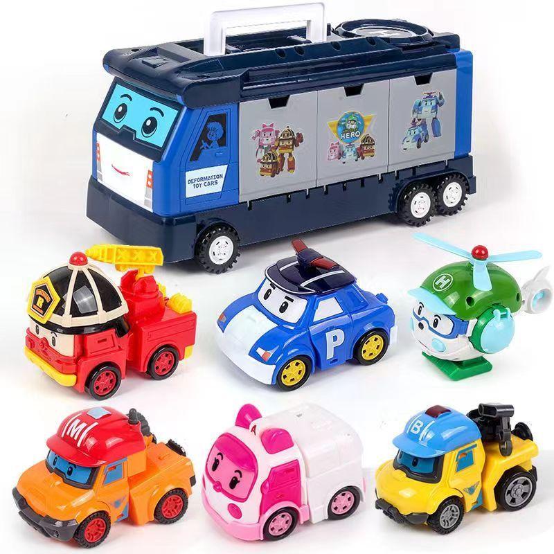 police car disassembly transformer toy car perian barroy haili toy car educational robot fire truck children