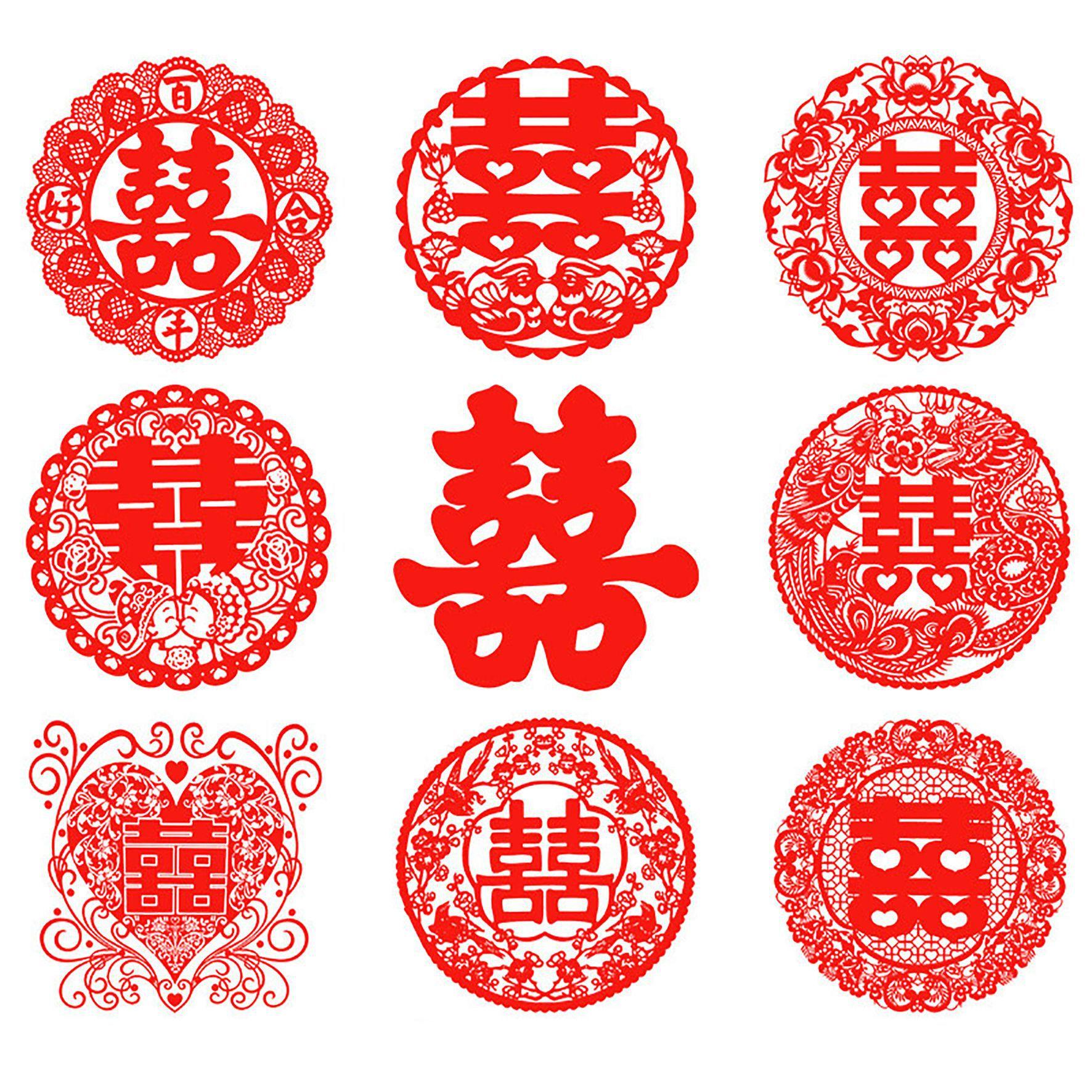 wedding, marriage wholesale chinese character xi electrostatic sticker wedding room decoration wedding ceremony layout wedding stickers glass cartoon sticker window flower