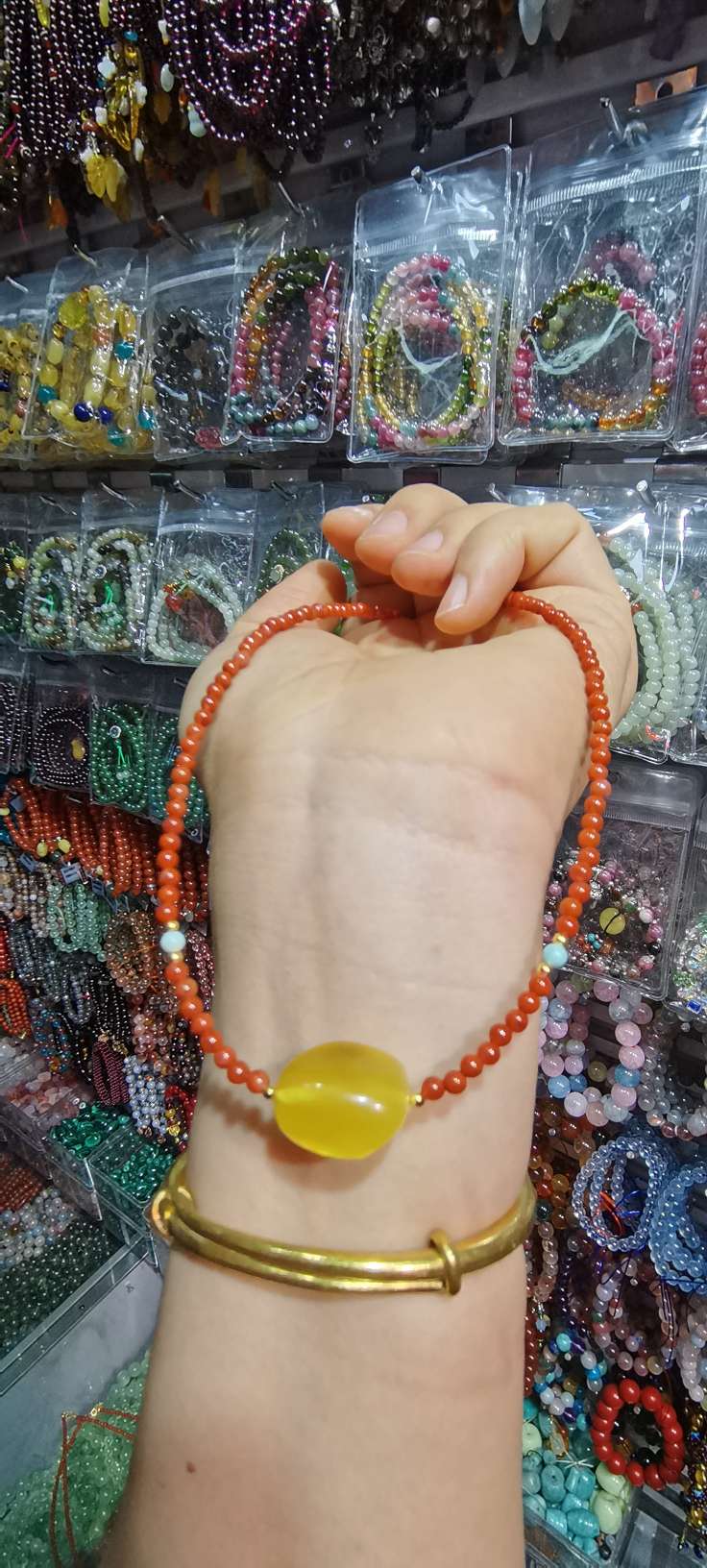 手链/水晶手串/木头十字架手链/饰品/手串细节图