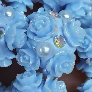 Luminous 10N blue resin rose ball accessory Application Scenario