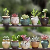 succulent flower pot ceramic gardening ceramic mini new creative stoneware retro home new porcelain jar pot pot