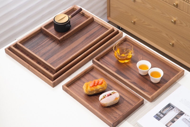 胡桃木茶托盘新中式实木木盘茶盘茶具茶托高档家用放茶杯茶水托盘详情图12