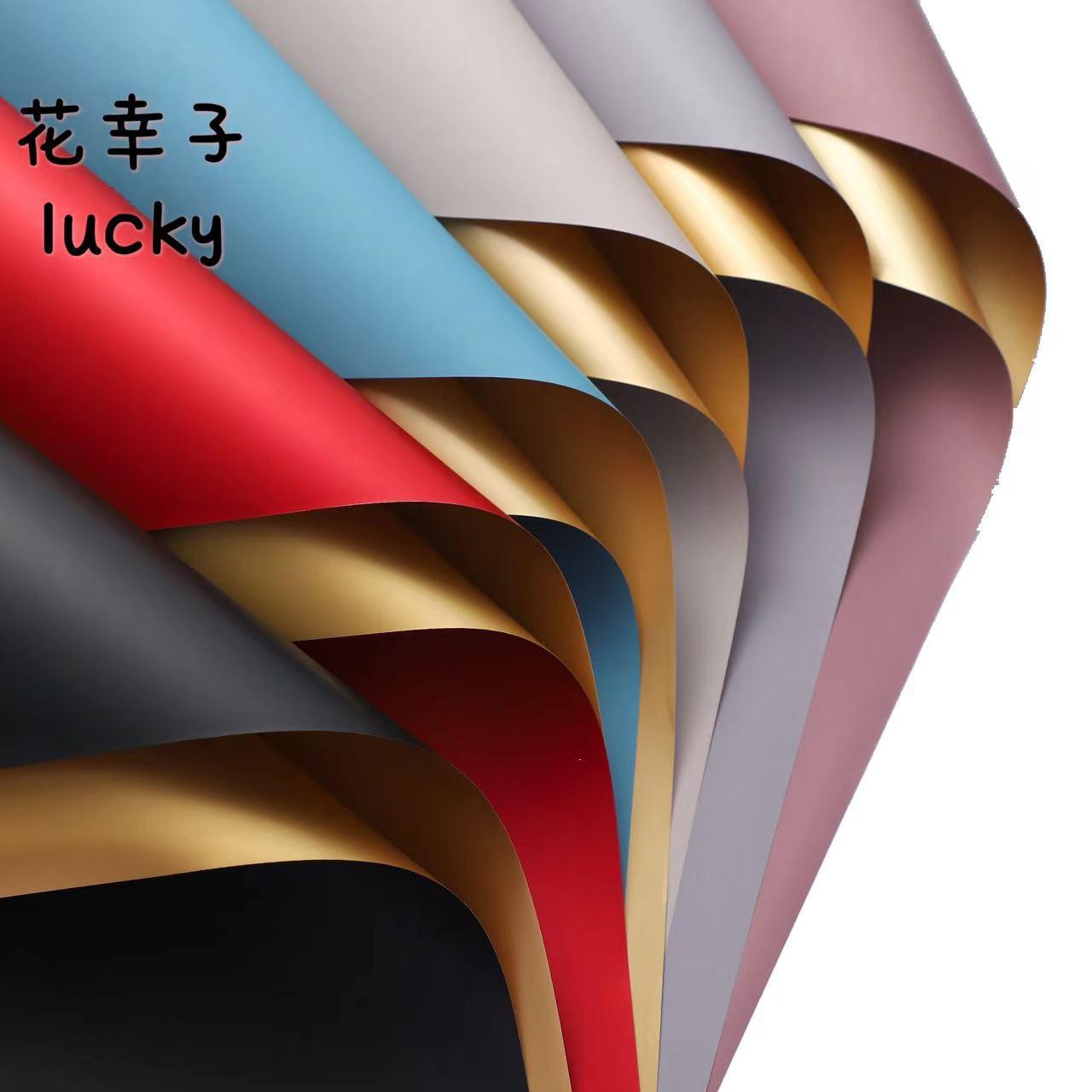 floral wrapping paper gold paper price double-sided gold luxury paper waterproof thickened flower paper opening flower basket flower shop flower paper