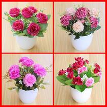 factory direct supply living room decorations little daisy fake flower bonsai creative display silk flower pot photography prop decoration
