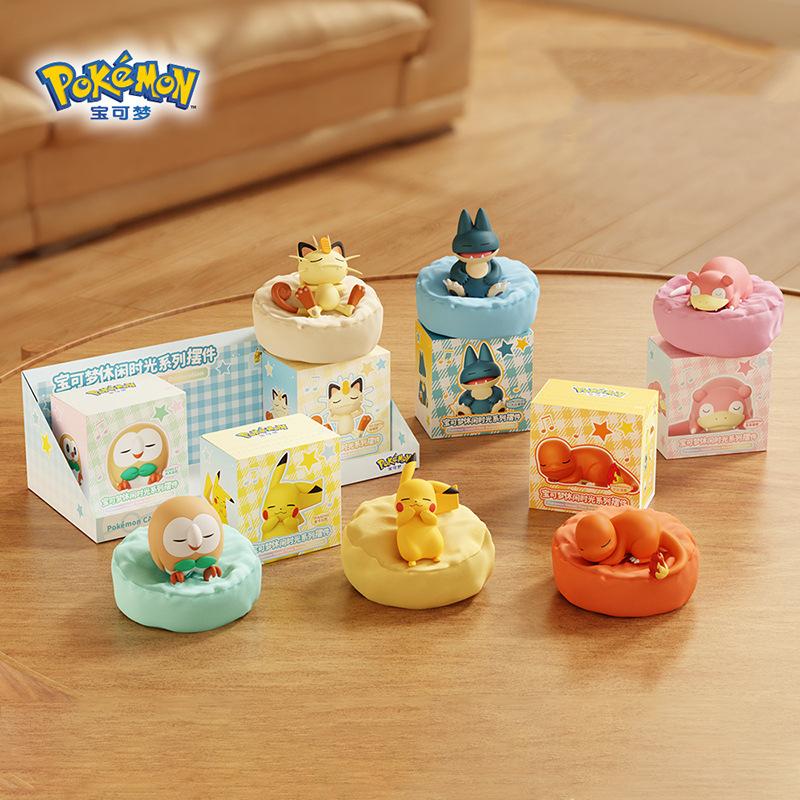 new genuine pokemon hand-made leisure time pikachu blind box magic baby doll meow meow decoration toys