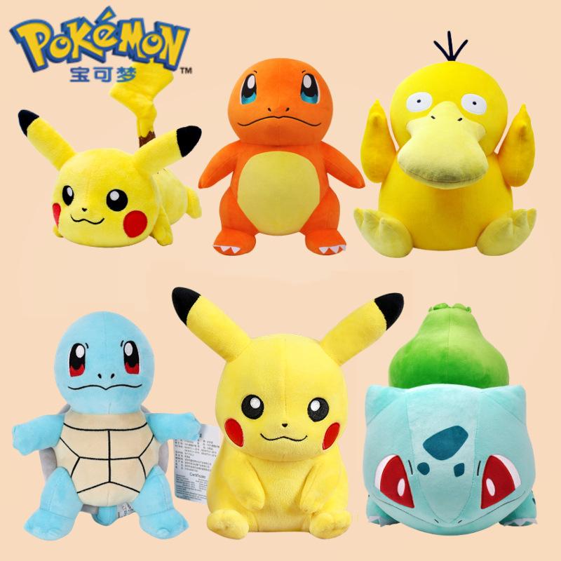 Genuine Pokemon Doll Pikachu Plush Toy Charmander Doll Pokémon Cute Ragdoll Wholesale