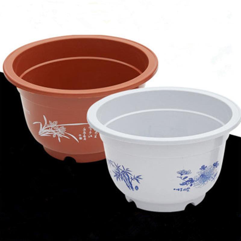 Flower Pot Plastic Flower Pot round Flower Pot Large Flower Pot Succulent Flower Pot Blue and White Porcelain Flower Pot Pot Pot Plant Flowerpot
