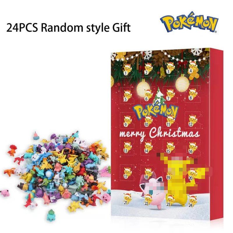 pokemon pokemon christmas advent calendar box pokémon pet elf christmas blind box 24pcs