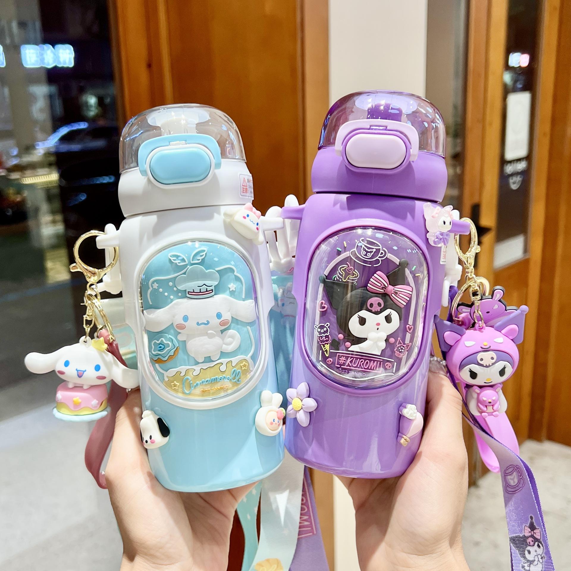 sanrio clow m children's thermos mug elementary school student water cup school girl straw kettle 2023 new