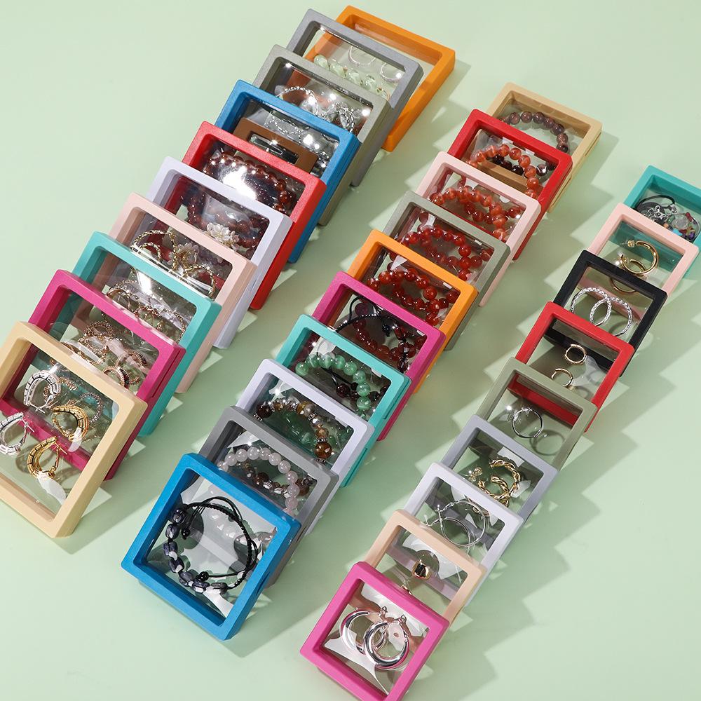 transparent pe film suspension plastic jewellery ornament ring necklace bracelet watch barrettes storage display box wholesale