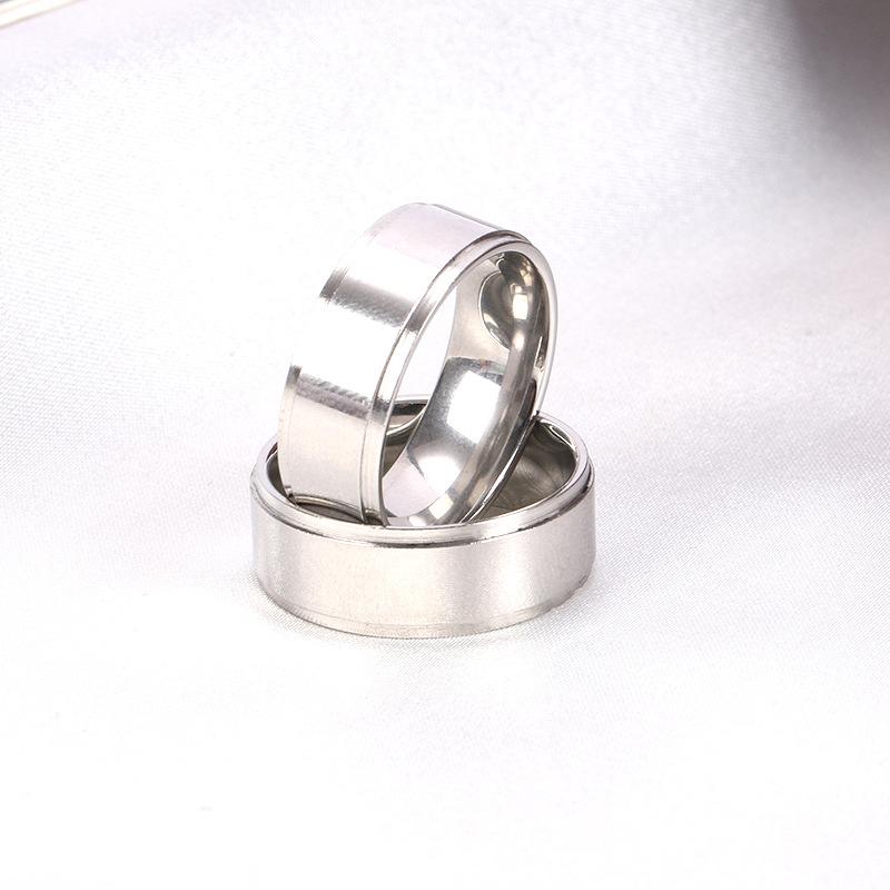 hot-selling cross-border european and american titanium steel ring light luxury fashion silver stainless steel jewelry ring Application Scenario