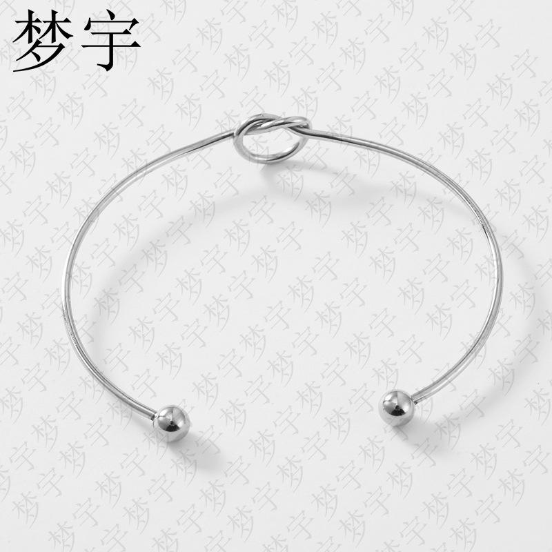 factory wholesale stainless steel jewelry steel wire knotted titanium steel bracelet love heart-shaped open-end bangle bracelet Application Scenario
