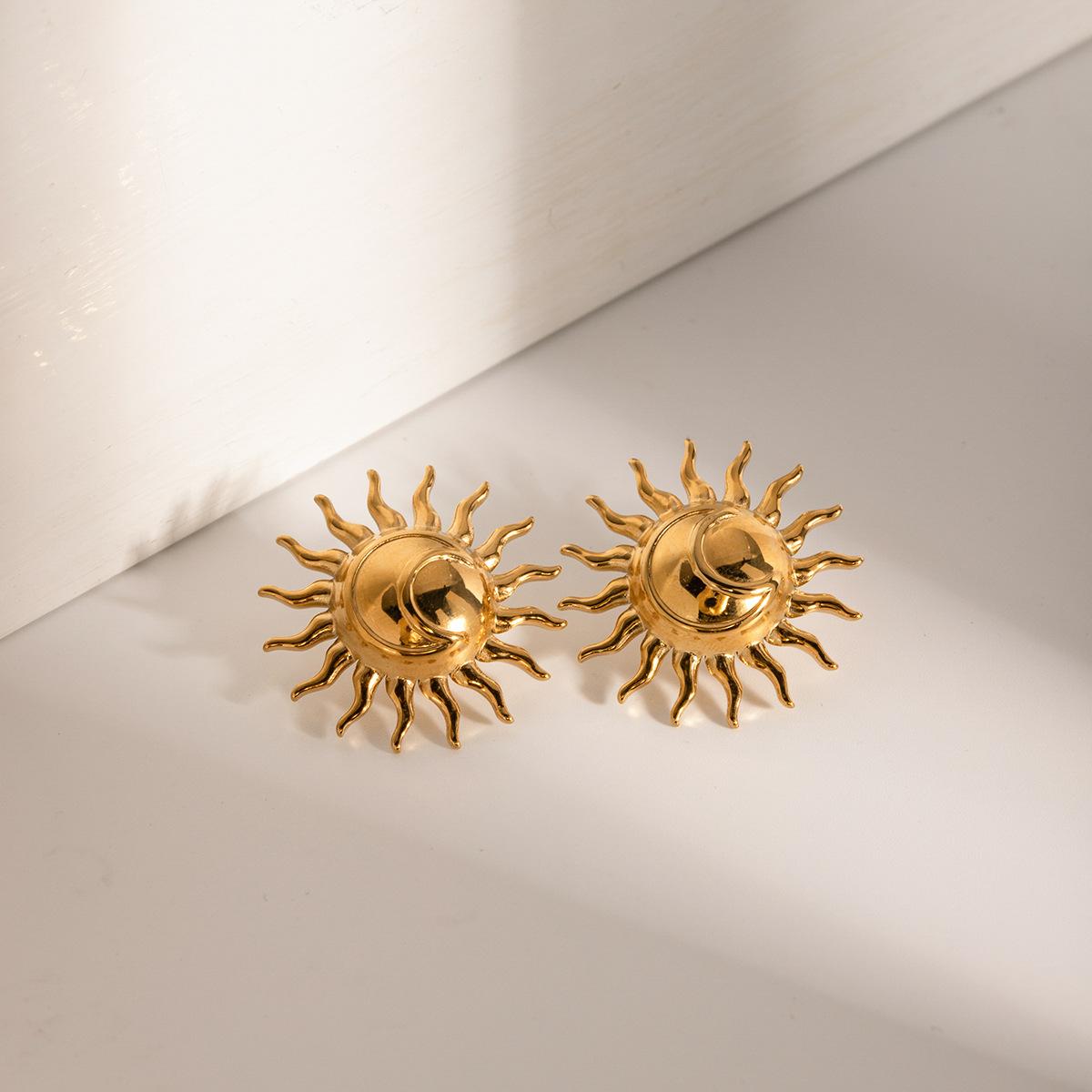 ins new 18k gold stainless steel eight awn star ear clip earrings stainless steel jewelry fashion personality gift for ladies Application Scenario