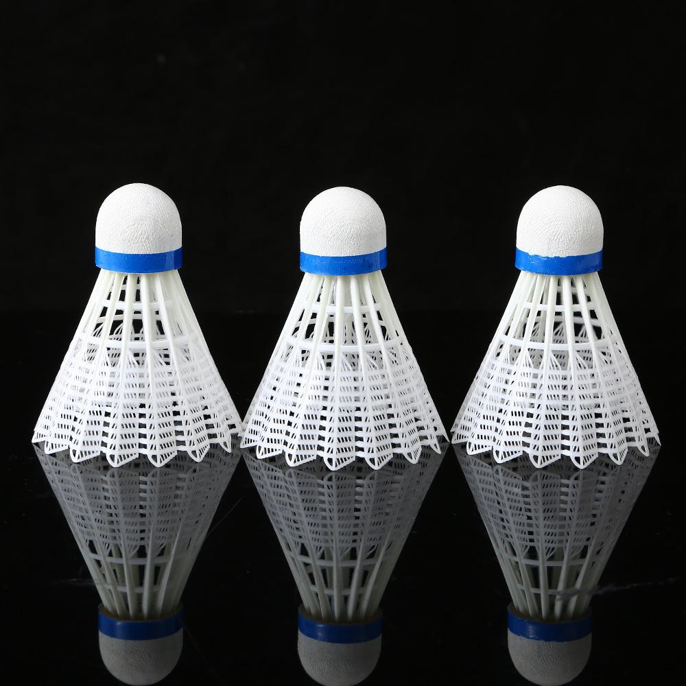fuaile competition training nylon badminton feather 3 pack outdoor entertainment stable resistance yellow and white badminton