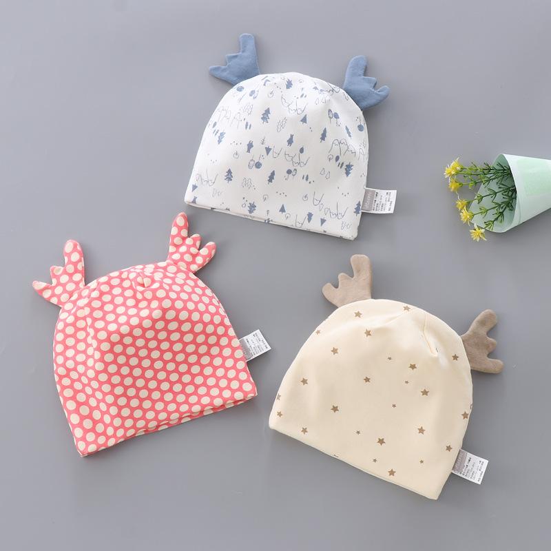 baby hat spring and autumn 0-3 months newborn baby hat double cartoon shape hat newborn head protection cap