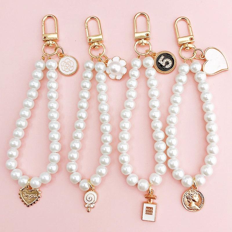 Glass Pearl Door Latch Pendant Diy Ornament Accessories Handmade Beaded Classic Style Phone Case Pendant