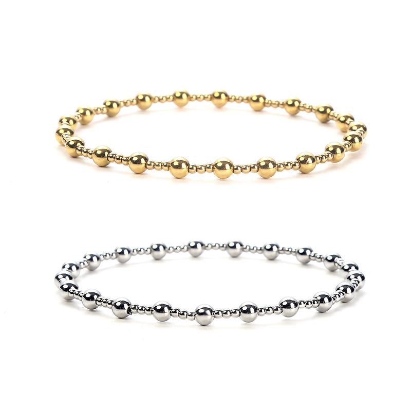 supply amz metal stainless steel jewelry women's bracelet cssic mini high quality waterproof 18k gold estic bracelet full figure