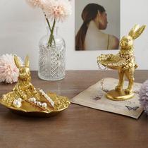cross-border european retro rabbit photo props decoration jewelry decoration photography small creative gem and jewellery shooting