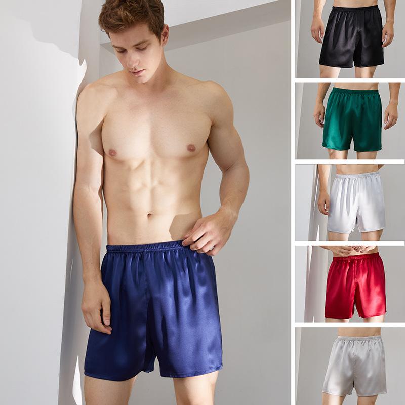 butterfly embroidery 19 m men's silk shorts boxers 100% mulberry silk beach pants shorts comfortable breathable outer wear
