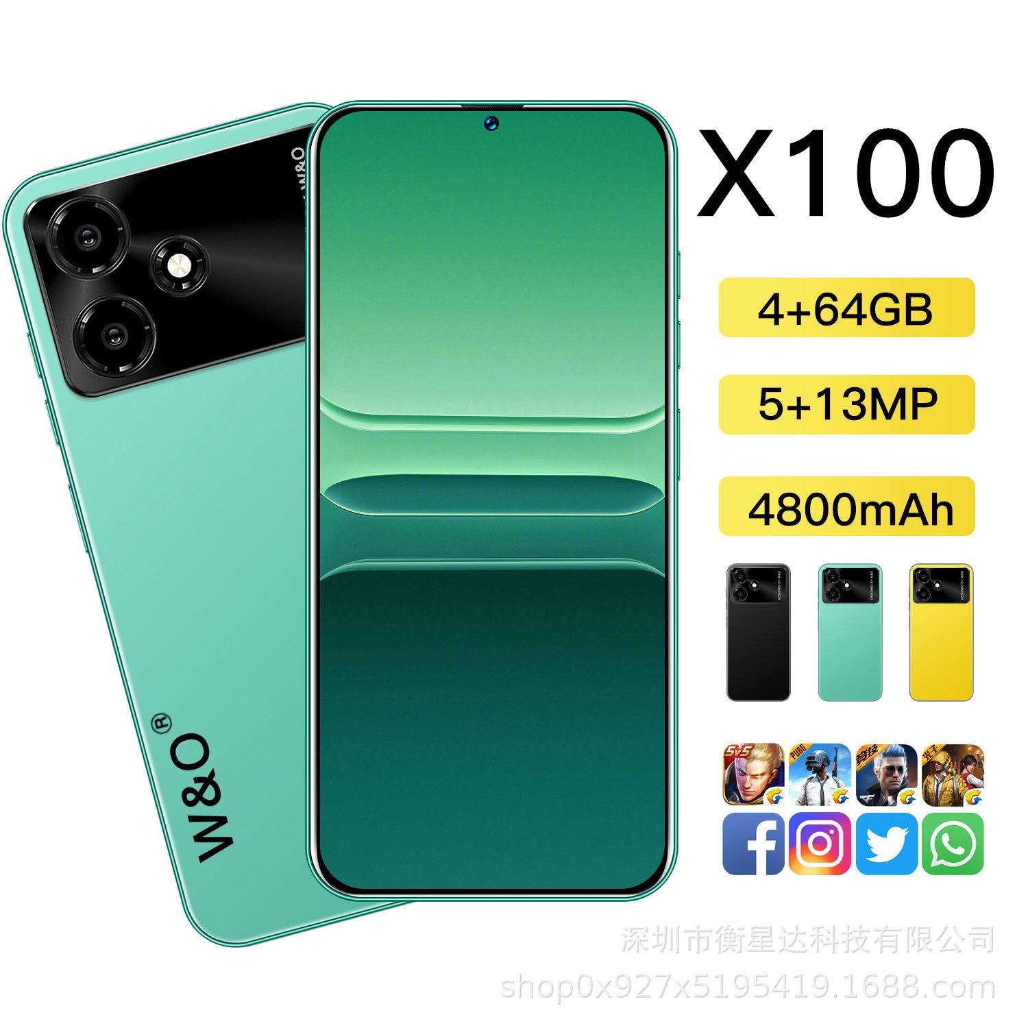 4g cross-border mobile phone x100 smartphone 3+32gb memory 6.6 inch large screen foreign trade mobile phone delivery supported