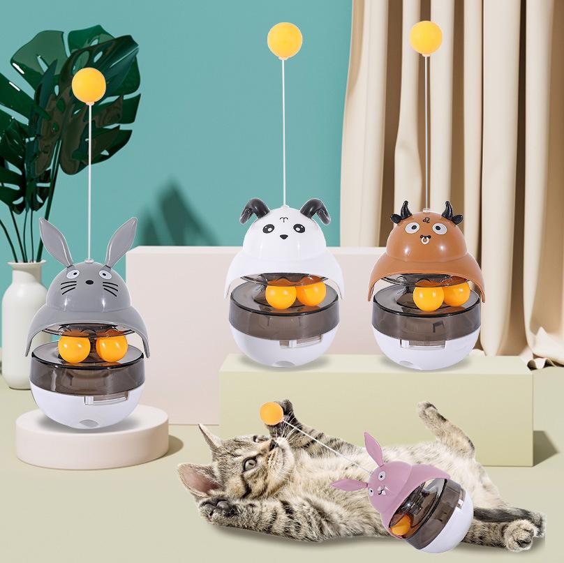 cross-border toy teaser self-hi relief artifact food dropping ball pet tumbler turntable supplies