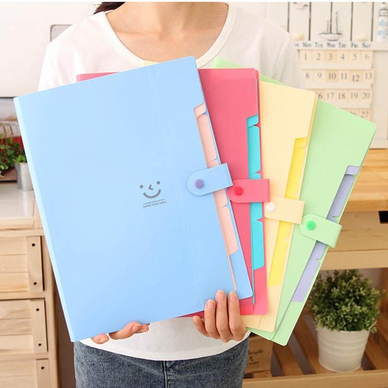 love smile 5 in folder plastic a4 file bag folder test paper clip buggy bag file holder wholesale