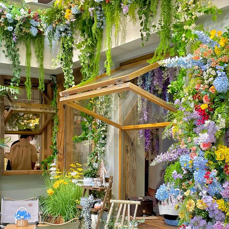 new ins style jardin monet artificial flower wedding flower window fake flower floriculture photography outdoor flower wall layout