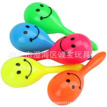 cross-border mini smiley face rattle toys sand ball trumpeter rattle infant early education educational toys wholesale factory