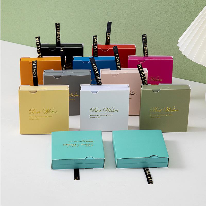 suspension box pe film accessories jewellery storage box anti-oxidation crafts bracelet necklace transparent products pull paper sleeve