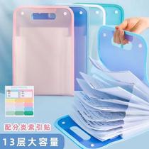 portable organ bag vertical a3 test paper clip paper buggy bag junior high school and elementary school students use storage artifact subject