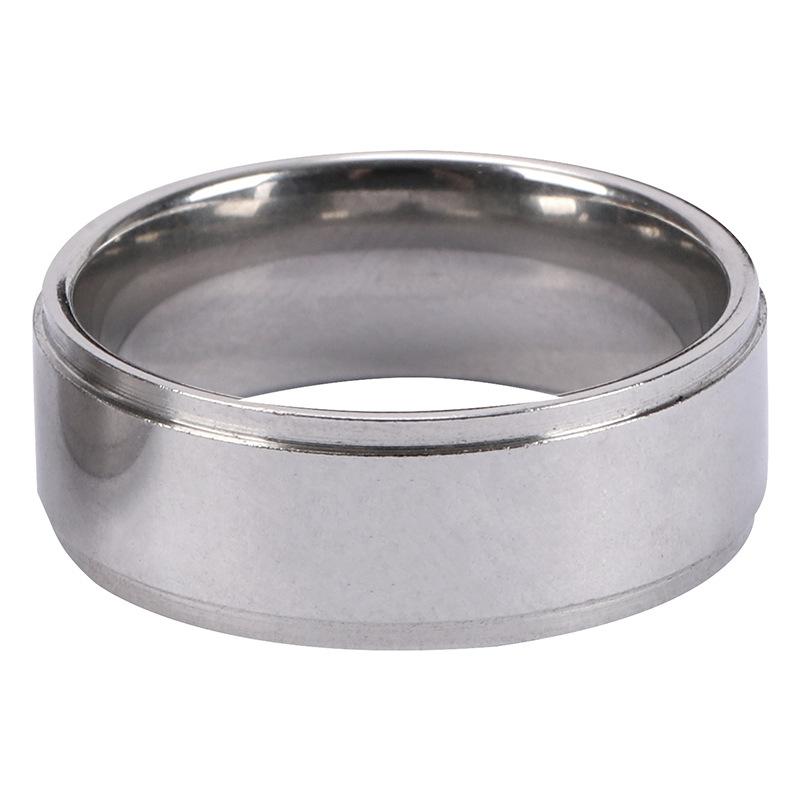 hot-selling cross-border european and american titanium steel ring light luxury fashion silver stainless steel jewelry ring Item Picture