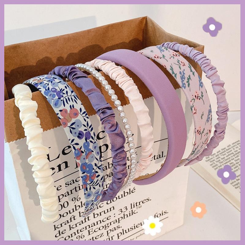 fresh pearl headband spring classic style hairpin for hair washing simple twist weave fabric hair fixer headband hair accessories women