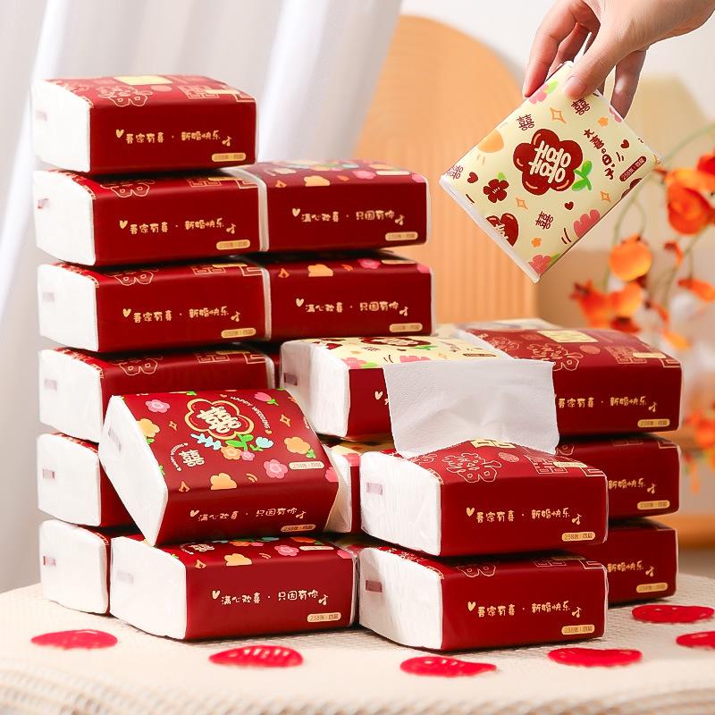 marriage engagement wedding napkin wedding full box paper extraction banquet festive special tissue wedding supplies complete collection