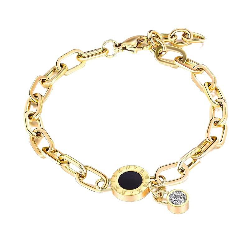 exclusive for cross-border parthenocissus grass plum blossom internet celebrity four-leaf clover bracelet simple ins18k kim tong body stainless steel jewelry Item Picture