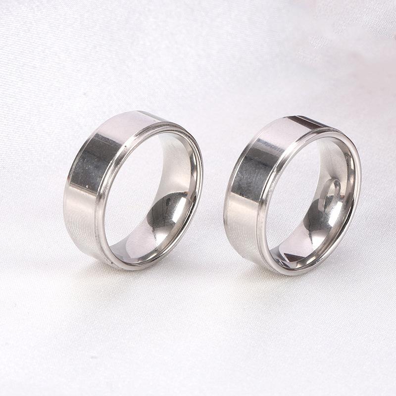 hot-selling cross-border european and american titanium steel ring light luxury fashion silver stainless steel jewelry ring full figure