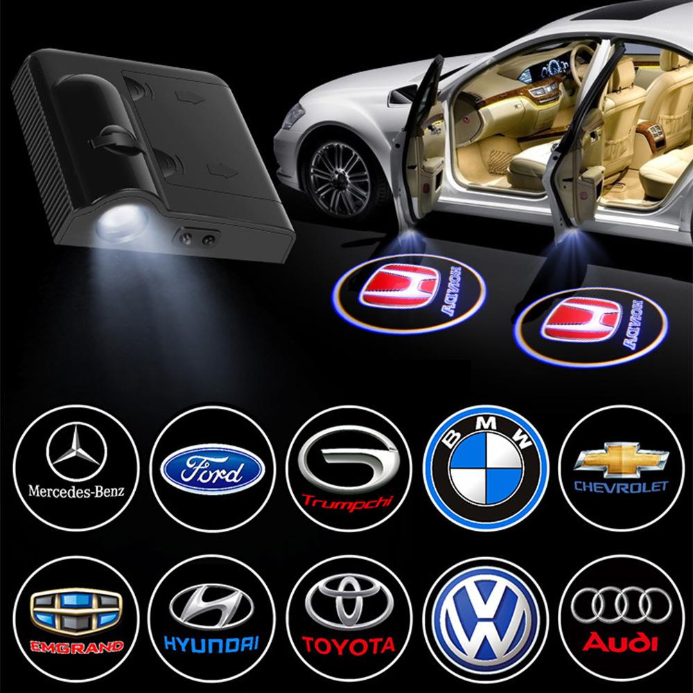 car courtesy light door laser light door decoration led ambient light car modification wireless logo projection lamp