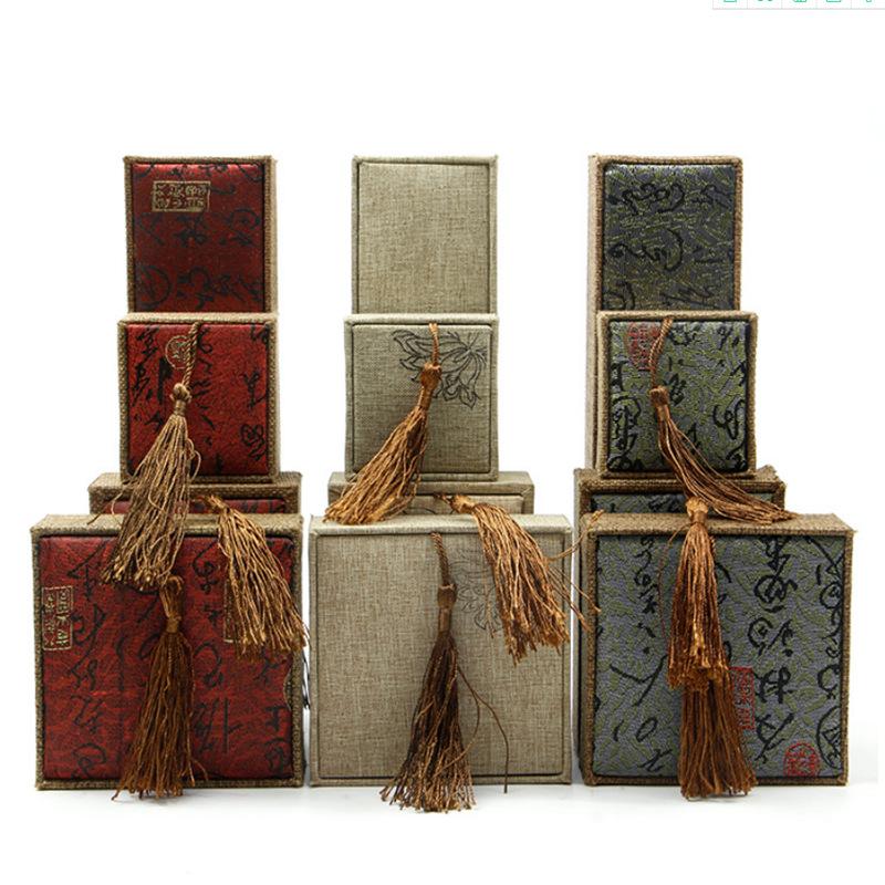Jewellery Box Long Chain Linen Tassel Bracelet Box Collectables-Autograph Rosary Hand Gift Jewelry Box Storage Box Generation