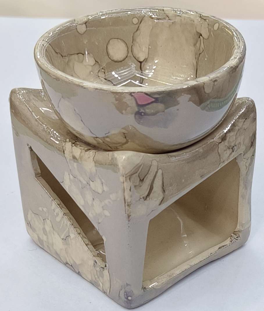 一件工艺品陶瓷烟灰色香炉家居节日礼品香薰摆件白底实物图