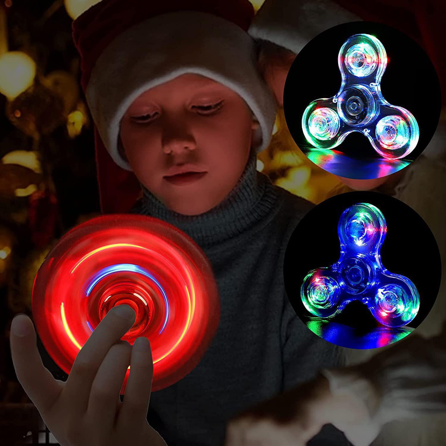 cross-border transparent crystal gyro fingertip gyro luminous hand spinner hand spinner children's stall toy