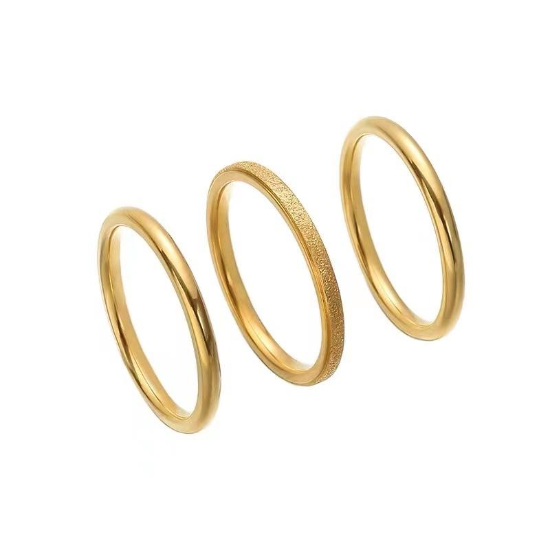 titanium steel ring female french wholesale girls do not fade ins style taigang niche cold ornament stainless steel jewelry Item Picture