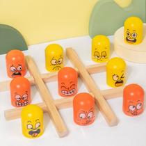 toy wooden toy chess tictactoe expression match-up educational wooden toy fun parent-child