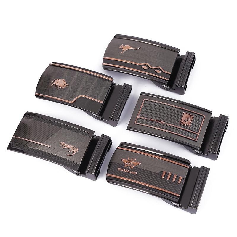 men's punching belt alloy buckle fashion casual gold scoring lacelock exquisite smooth belt buckle wholesale