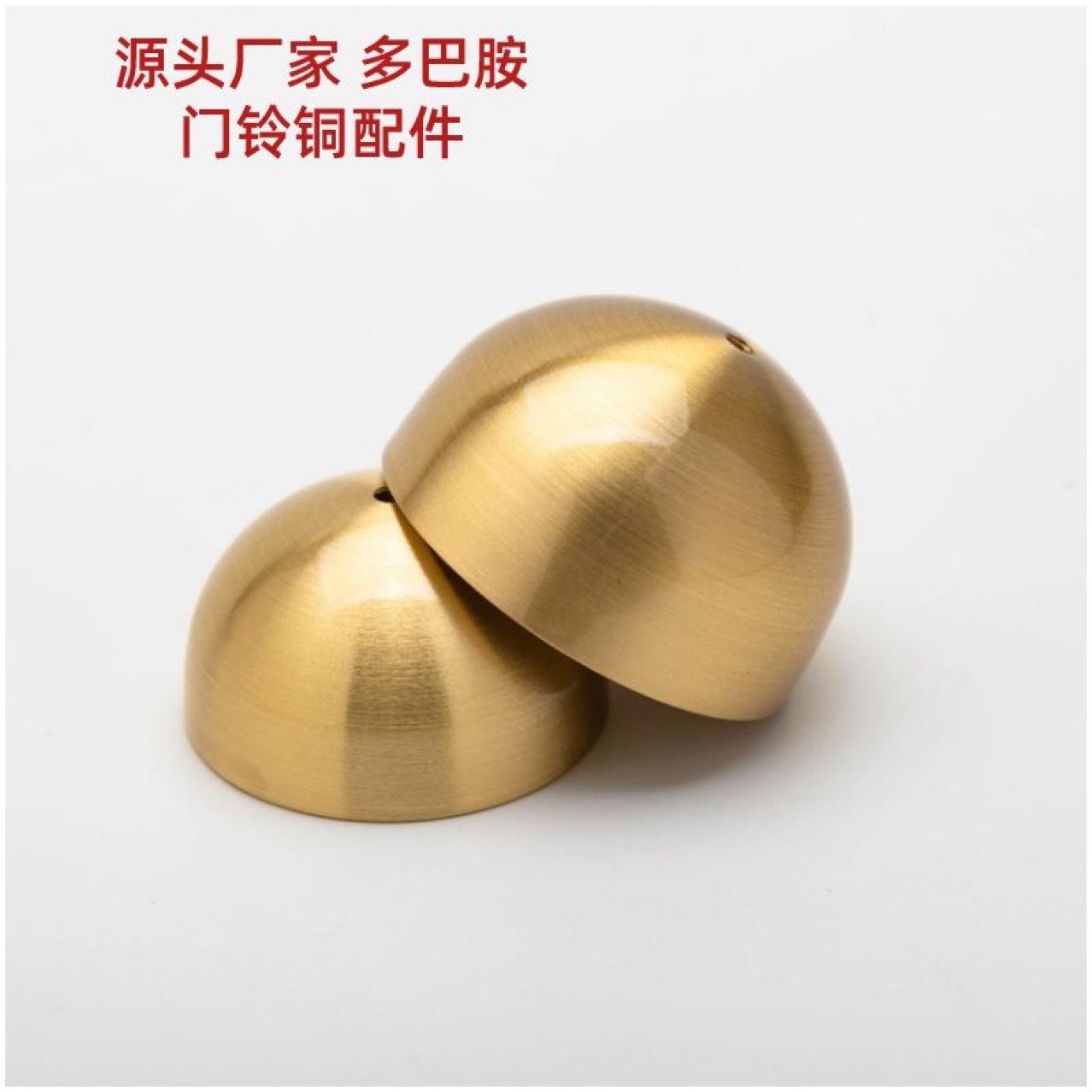 Japanese Style Simple Dopamine Doorbell Accessories Brass Home Furnishing Solid Wood Door Stopper Door Wind Chime Refridgerator Magnets Accessories