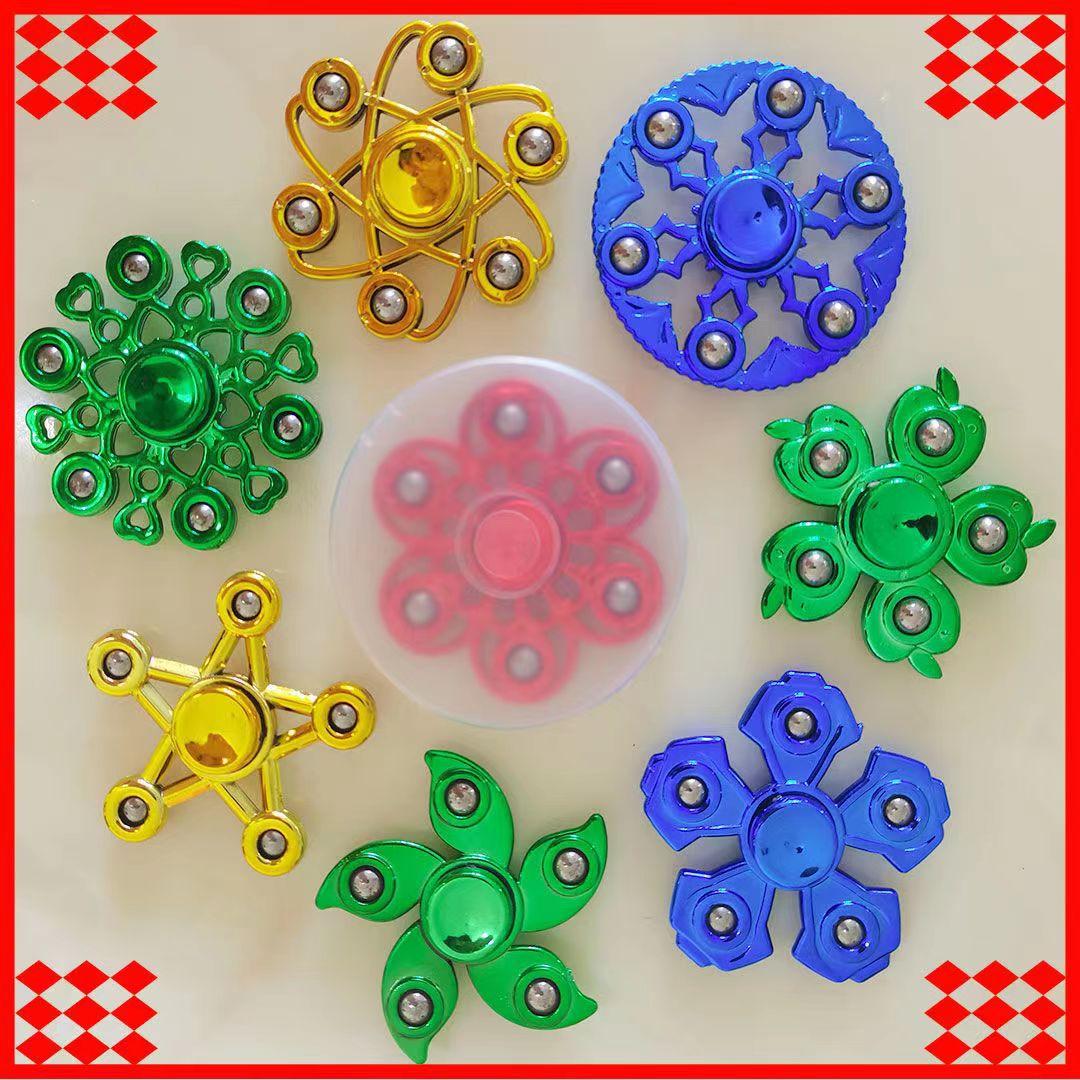 factory wholesale finger gyro fingertip gyro electroplated steel ball gyro decompression toy scenic spot temple fair stall toy