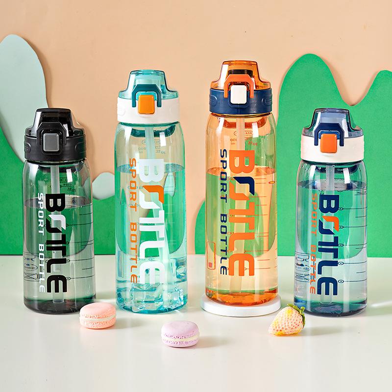 6333 sports bottle cup female student sports portable water bottle 1000ml bounce cover drinking cup tumbler