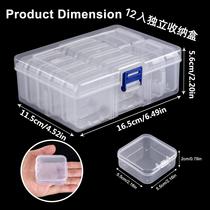 12-grid plastic large dustproof storage box diamond painting storage box nail ornament beads accessories jewellery sub-package