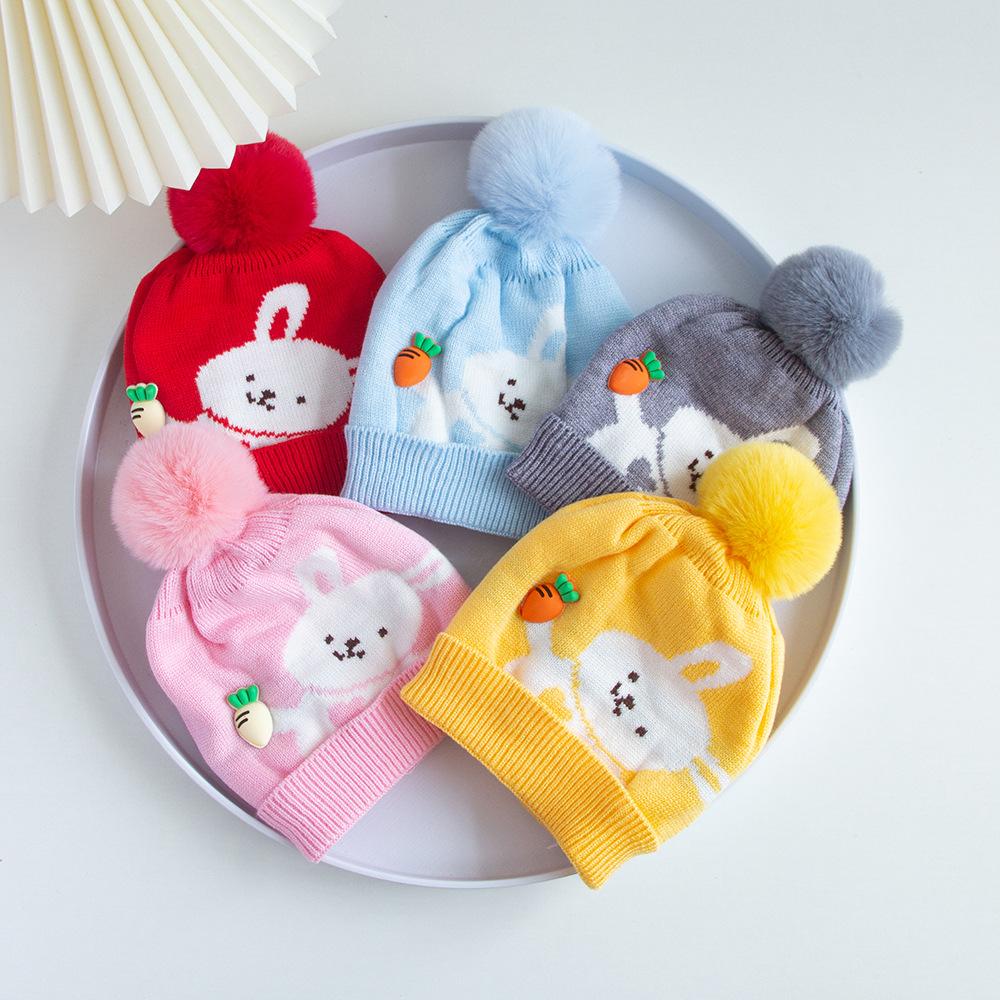rabbit radish baby hat autumn and winter newborn infant beanie men and women baby wool cap newborn knitted hat