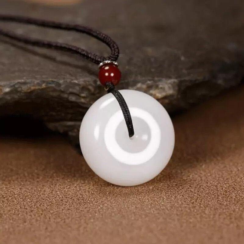 natural jade white jade jade pendant jade jade safety buckle pendant live broadcast welfare pendant jade ornament necklace