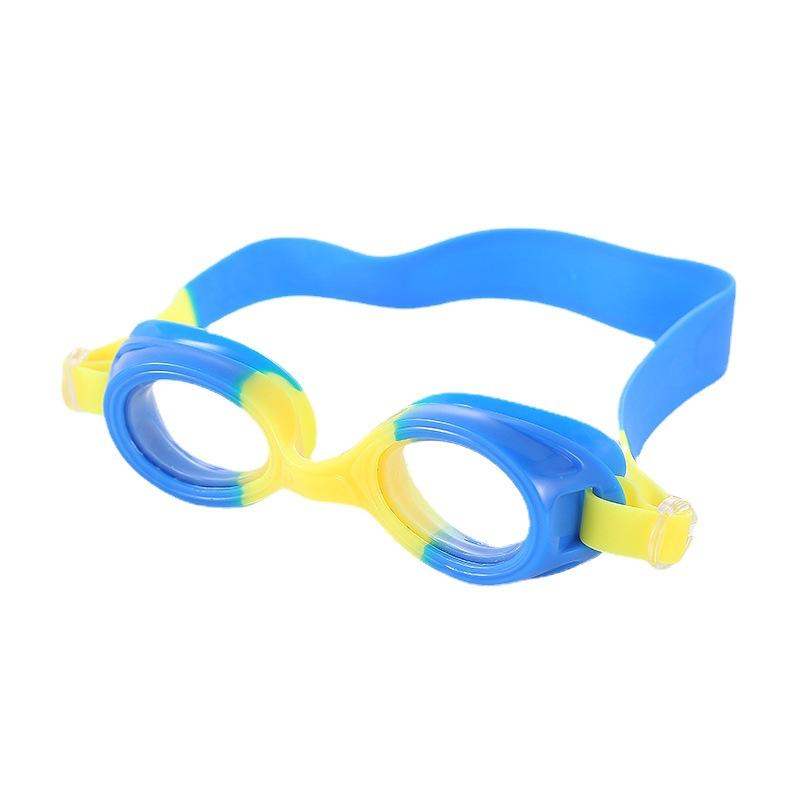 foreign trade multi-color cartoon children's swimming goggles hd plain waterproof swimming glasses adjustable swimming training swimming goggles