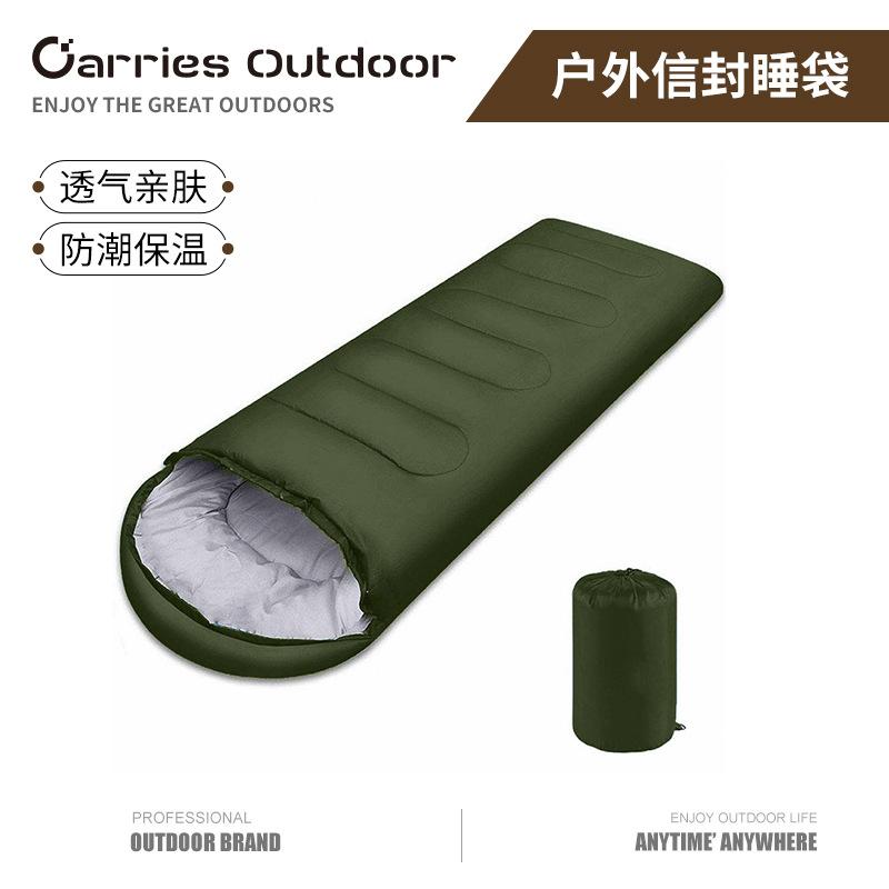 factory envelope sleeping bag outdoor wild camping sleeping bag thickened adult hollow cotton winter sleeping bag sleeping bag